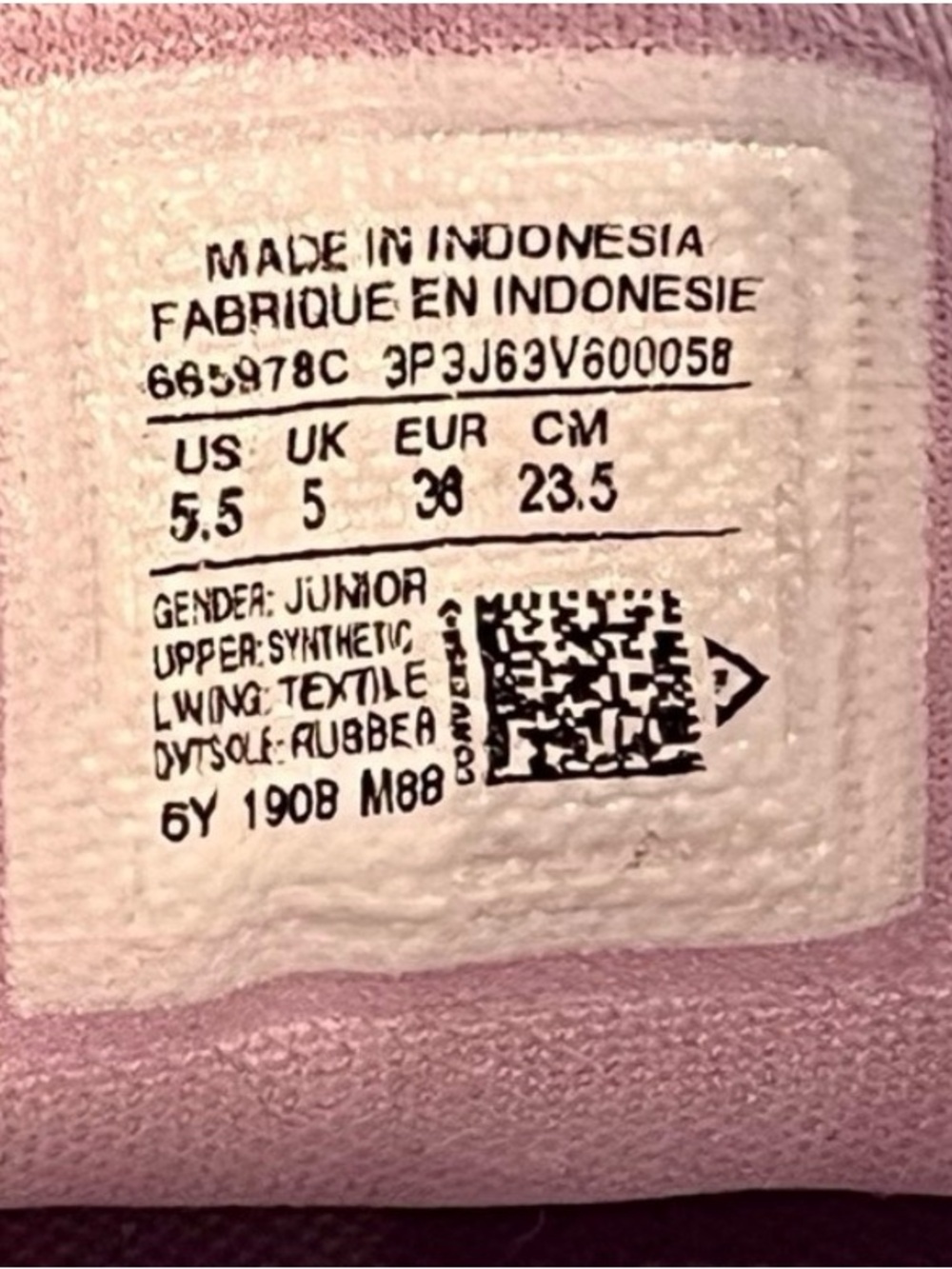 Converse Chuck Taylor Pink Glitter Low Top Sparkle Sneaker Junior 5.5 Womens 7.5 - Picture 8 of 8